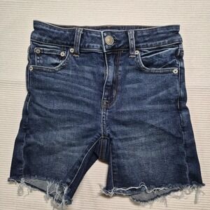 American‎ Eagle Hi Rise Midi Distressed Shorts Womens Size 00